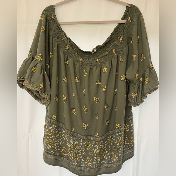 Maurices Border Print Convertible Top - Picture 2 of 10